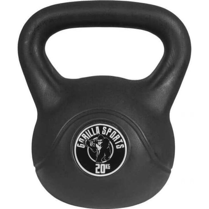 Kettlebell winylowy 20 kg czarny