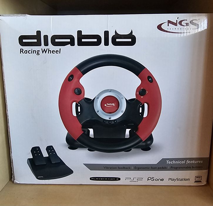 Volante gaming  NGS diablo  para Playstation  e PC