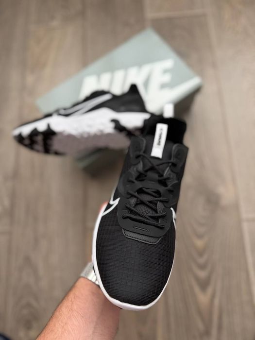 Кросівки Кроссовки Nike React Vision White Black WaterProof Белый Чёрный Білий Чорний Кросовки демісезон