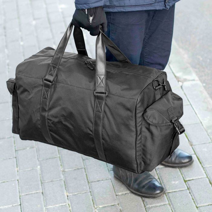 Дорожня сумка Сross на 55 літрів чорна тканина