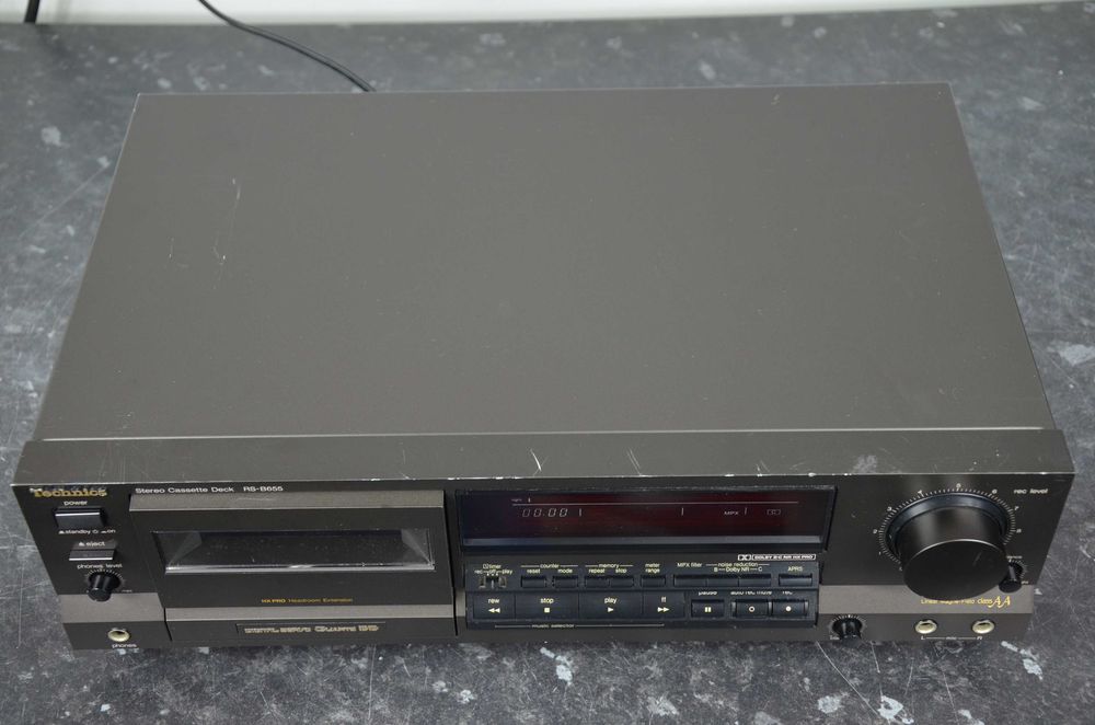 Magnetofon kasetowy Technics RS-B655 Quartz DD Digital Servo czarny