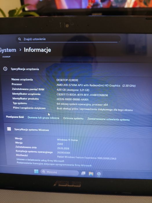 Laptop HP plus drukarka HP i gratis skaner