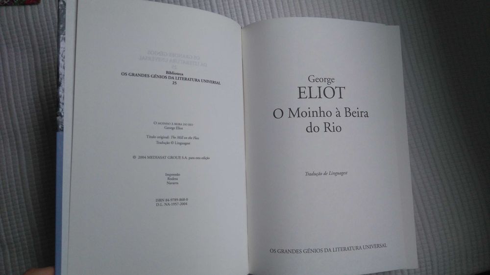 Livro: O Moinho à Beira do Rio de George Eliot
