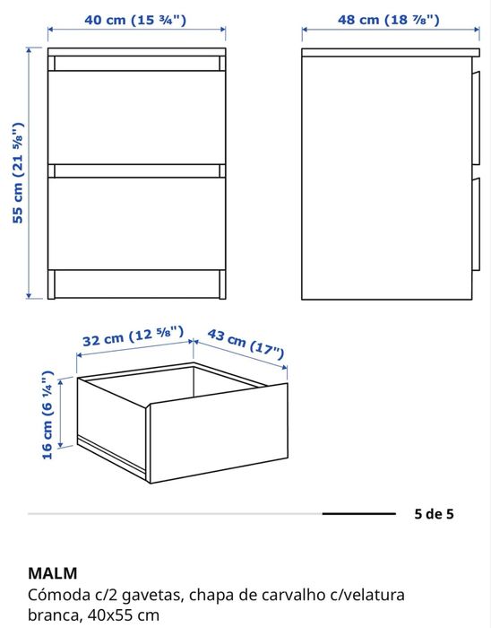 Mesas de cabeceira ikea malm