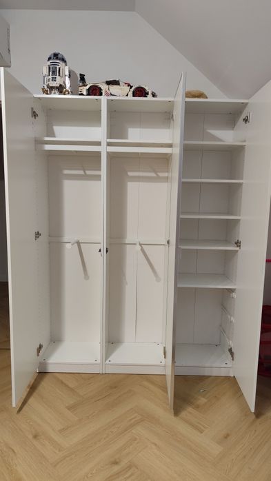 IKEA PAX 150x35x201 – 3 korpusy + 1 front +  wyposażenie KOMPLEMENT