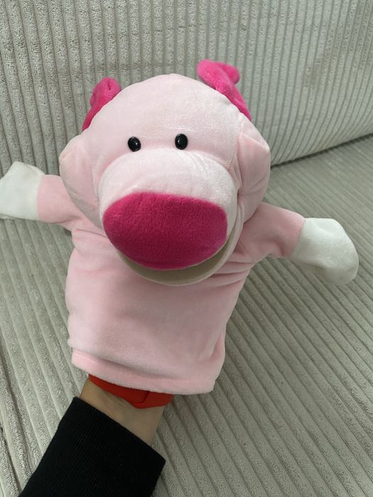 pluszowa pacynka różowa