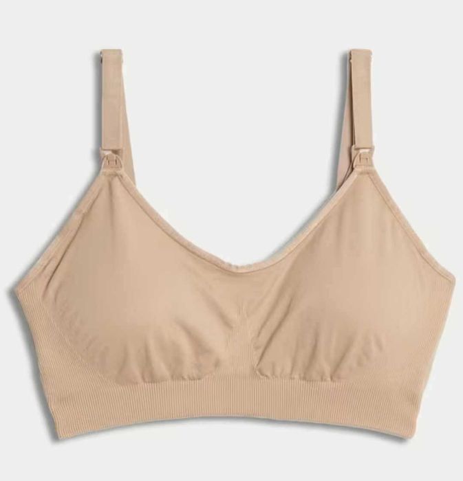 Бежевый бюстгальтер топ для кормления и беременных marks & spencer