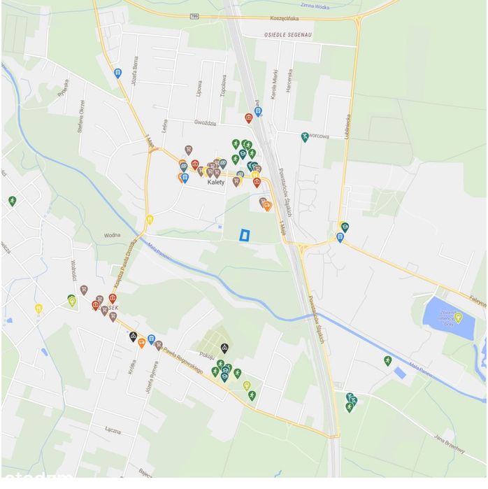 Działka budowlana 1098 m² Kalety Centrum