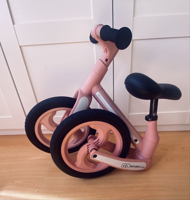 Bicicleta de equilíbrio Kinderland dobrável – rosa