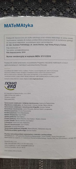 Matematyka klasa 1 liceum i technikum. Zakres podstawowy