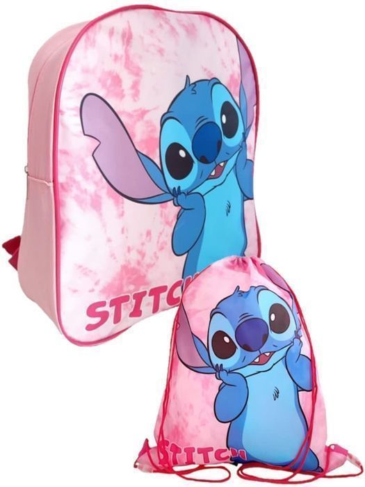 Plecak przedszkolny dziecięcy mały + worek Stitch