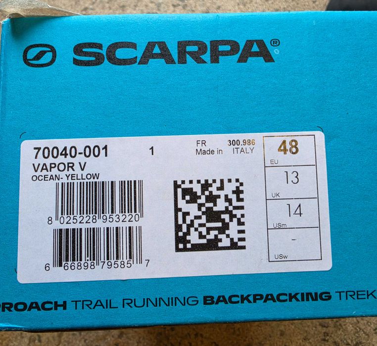 Buty wspinaczkowe Scarpa Vapor V ocean-yellow