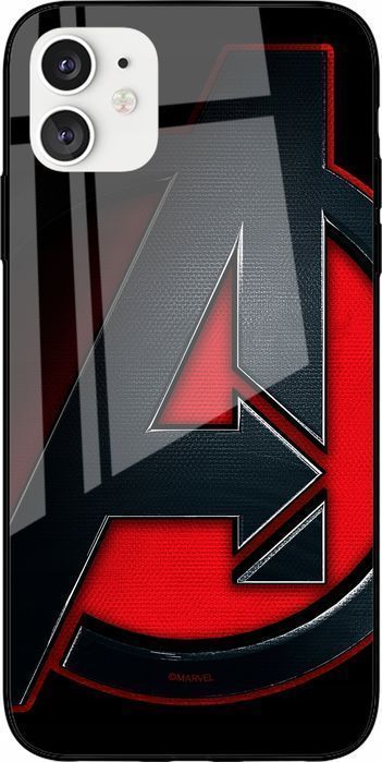 plecki marvel do apple iphone 11 pro z logo avengers czarno-czerwony