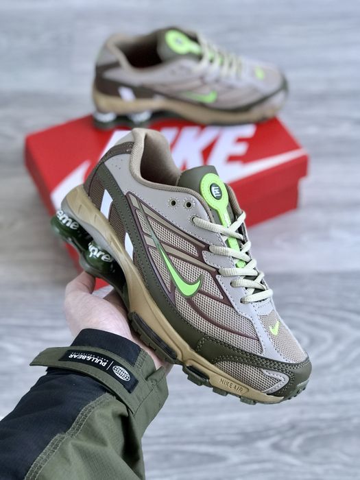 Кросівки Кроссовки Nike Shox Ride 2 Supreme Khaki Grey Green Хаки Серый Хакі Зелений Кросовки демісезон