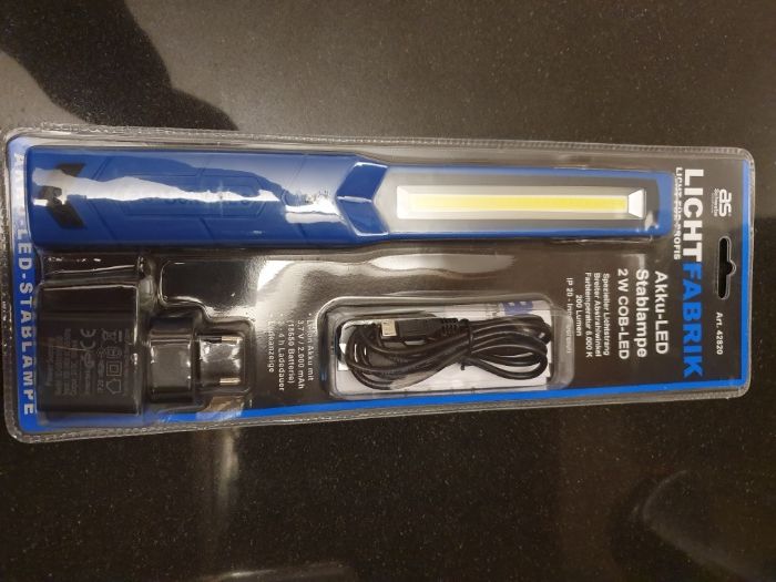 Lanterna COB LED fina 2w 200lm