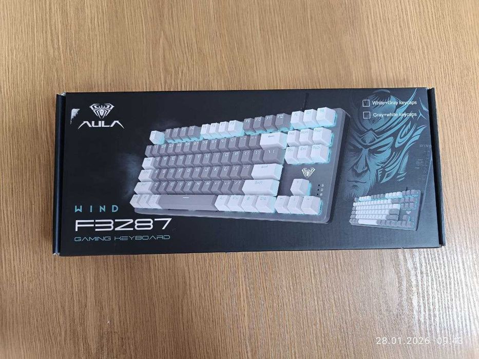 Геймерська клавіатура Aula Mechanical F3287 White/Grey