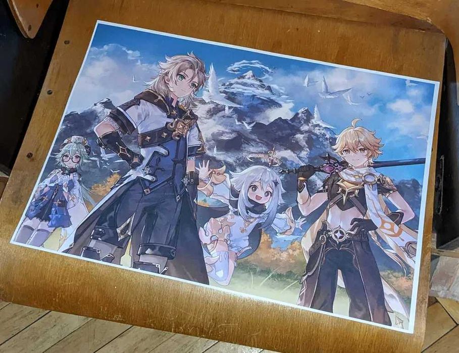 Аниме Плакаты Печать A3 Genshin Impact Разные Принты