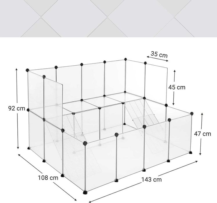 DUŻA Zagroda modułowy wybieg dla psa królika świnki morskiej - WYSYŁKA