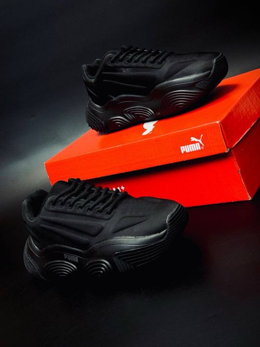Черные женские красовки puma/ хит весны 2026/женские кожаные puma пума