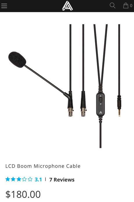 Cabo gaming para auscultadores Audeze / ZMF (Mini XLR para Jack 3.5 mm)
