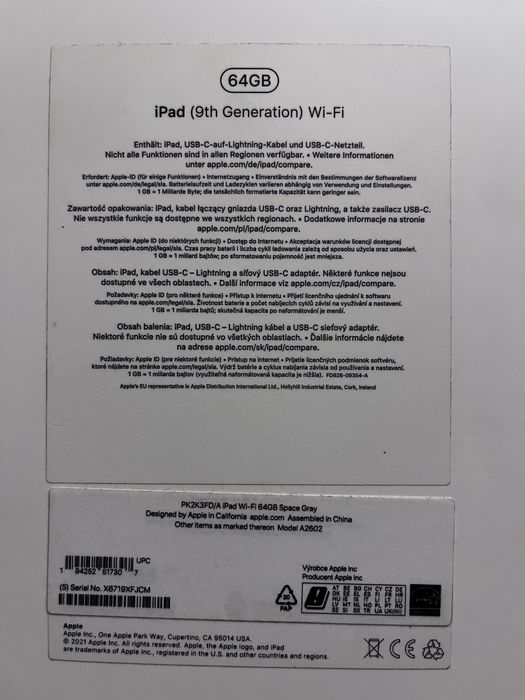 IPad 9th generation 64 GB WiFi