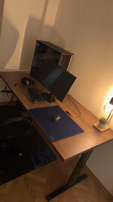 Biurko Gamingowe KRL 160×80 - solidne, gruby blat 36 mm + dodatki