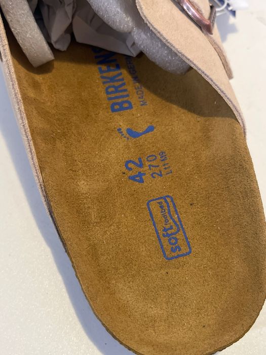 Birkenstock Boston Suede Taupe (Tamanho 42) – NOVOS com Etiqueta