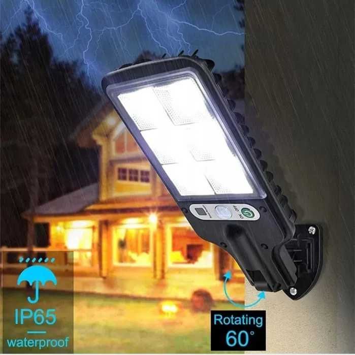 Lampa Solarna Zewnętrzna Czujnik Ruchu Zmierzchu