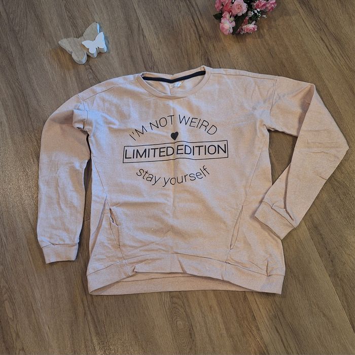 Bluza beżowa błyszcząca mieniąca się  r.S/M  164
