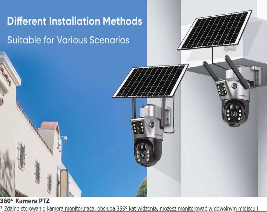 4K kamera słoneczna zewnętrzna bezprzewodowa 4G CCTV solarna 4G sim