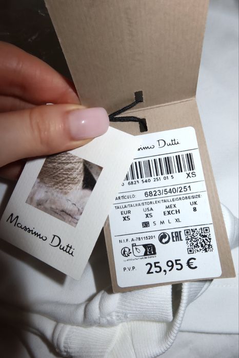 Massimo Dutti футболка XS/S оверсайз, нова, щільна бавовна, бавовняна
