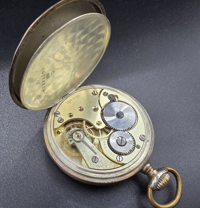 Omega kieszonkowa srebro 24h