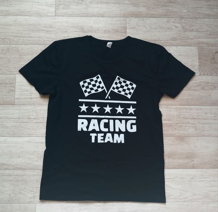 T-shirt damski z motywem Racing Team