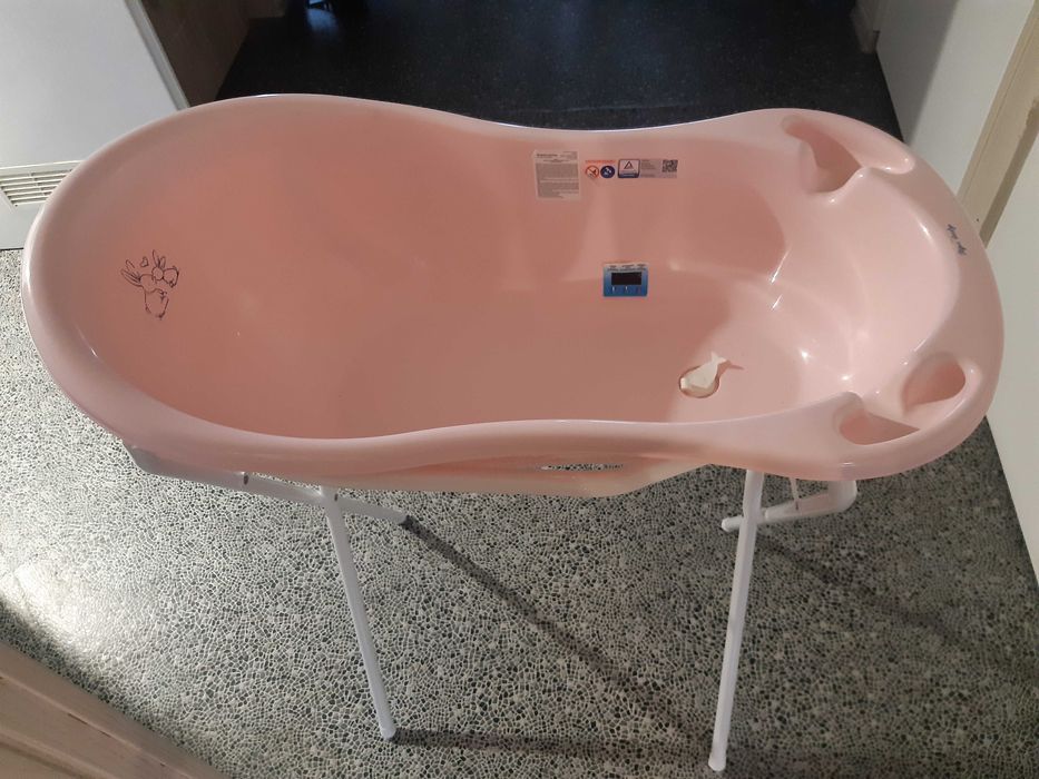Wanienka z teromoetrem Tega Baby i stelaż do wanienki