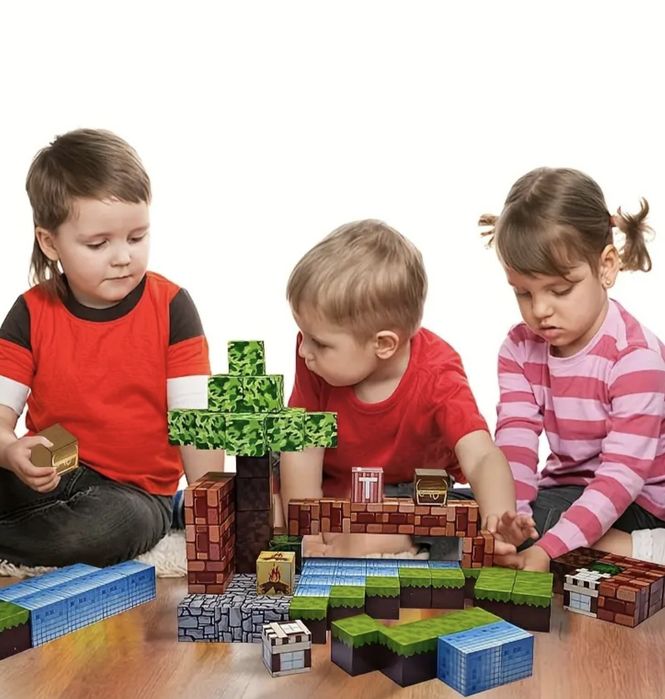 Конструктор магнітний майнкрафт 100 блоків, магнитный конструктор,