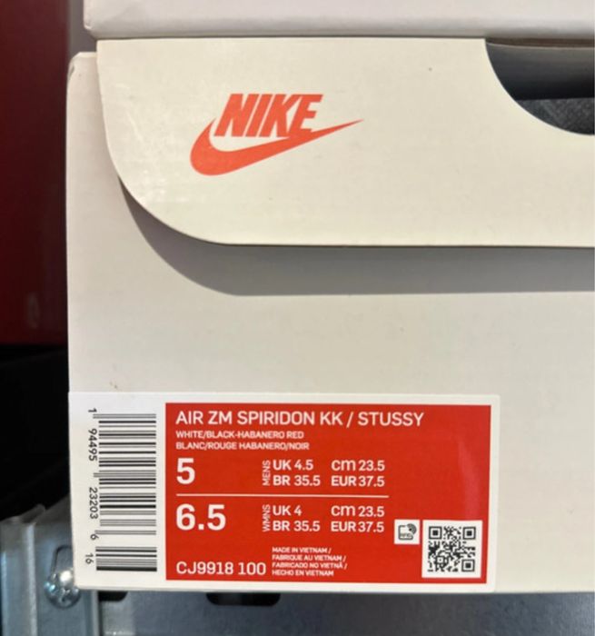 Nike Air Kukini Spiridon Cage 2 Stussy White