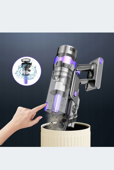 V2 Odkurzacz pionowy bezprzewodowy 70kPa 500W 60min 3xHEPA