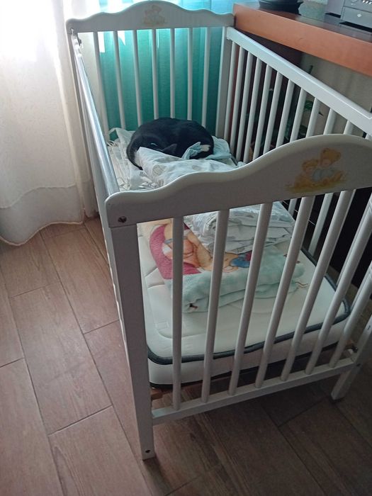 Cama de Grades Berço com Colchão Novo Não Usado - Impecável