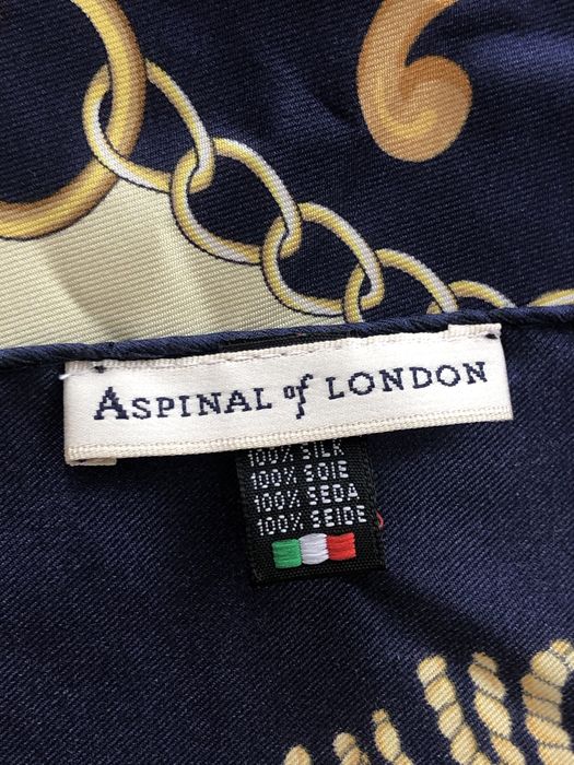 Шовкова хустка британського бренду Aspinal of London/ Gres Paris зроблена в Італії