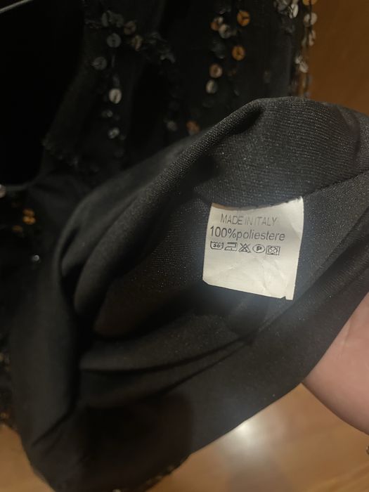 Camisola preta Lantejoulas prateadas