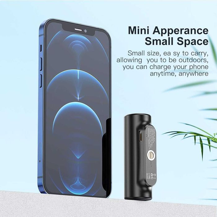 Kuulaa Magnetyczny Powerbank 3w1 MINI Ładowarka 3000mAh IPHONE/SAMSUNG