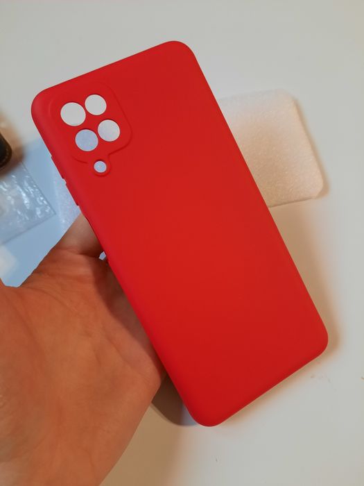 Etui na Samsung a12 / m12 silikonowy z mikrofibrą