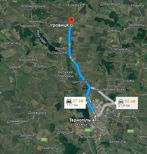 Продається ділянка с .Ігровиця  17 км від Тернополя