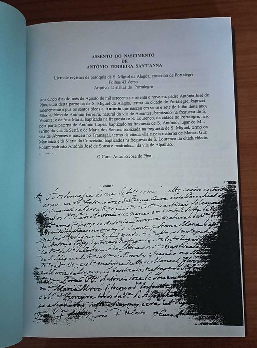 Sant'Annas com origem de Mouriscas, recolha de A. Maia Alves, assinado pelo autor (1996)