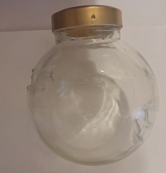 Raro Frasco Baleiro Antigo de Mercearia 3kg – Edição Vintage Caravelle (Tampa em Metal com avião)