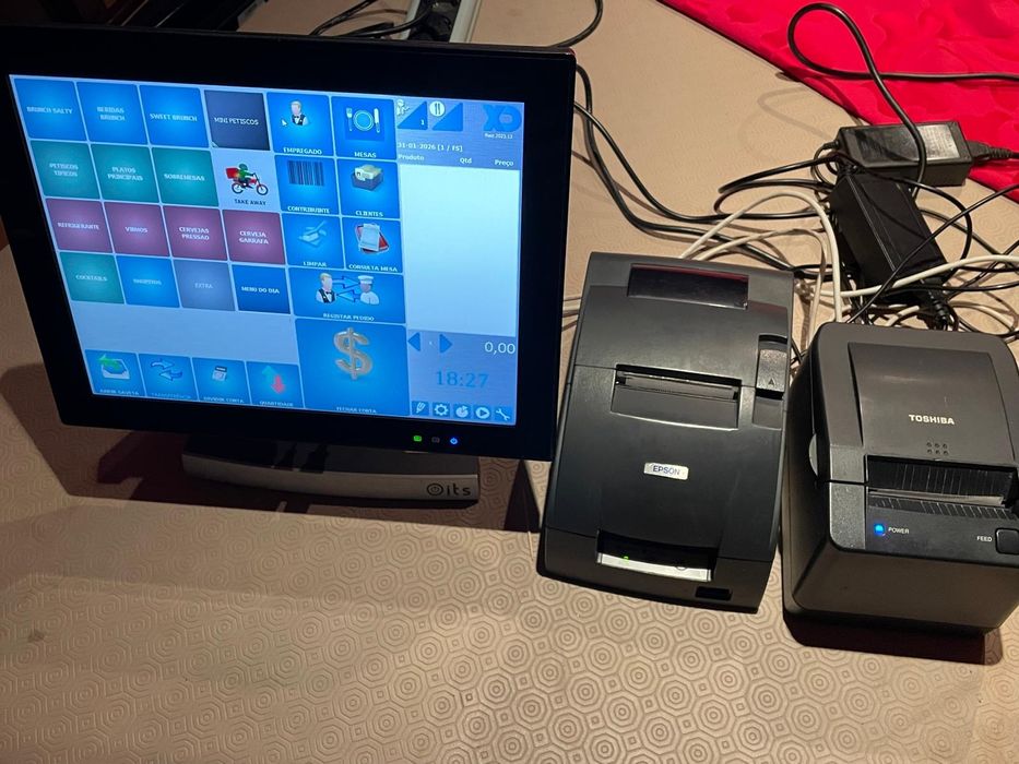 POS com impressora e gaveta