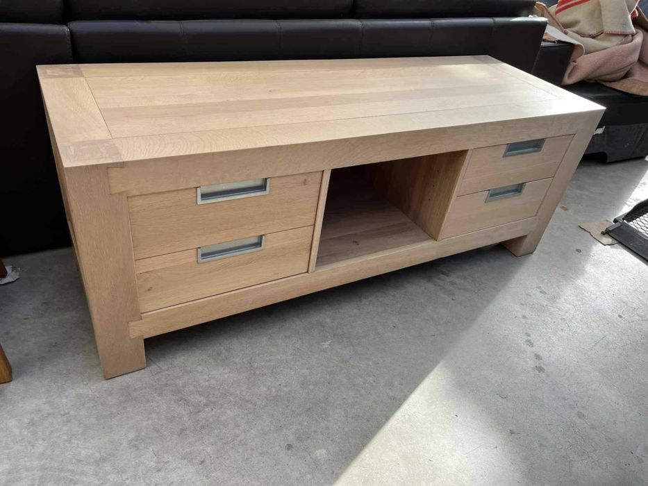 Szafka rtv drewniana dębowa jasna nowoczesna holenderska FVDOWÓZ