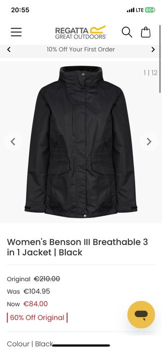 Новая, парка, технологичная куртка 3-в-1 Regatta Professional Women's Benson III (артикул TRA148). Непродуваемая, непромокаемая, дышащяя. размер М.