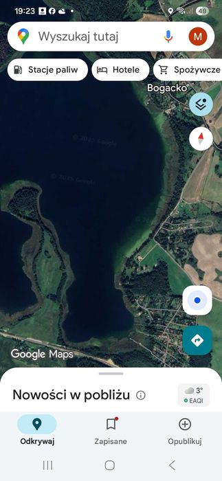 Działka budowlana z domkiem nad jeziorem Dejguny