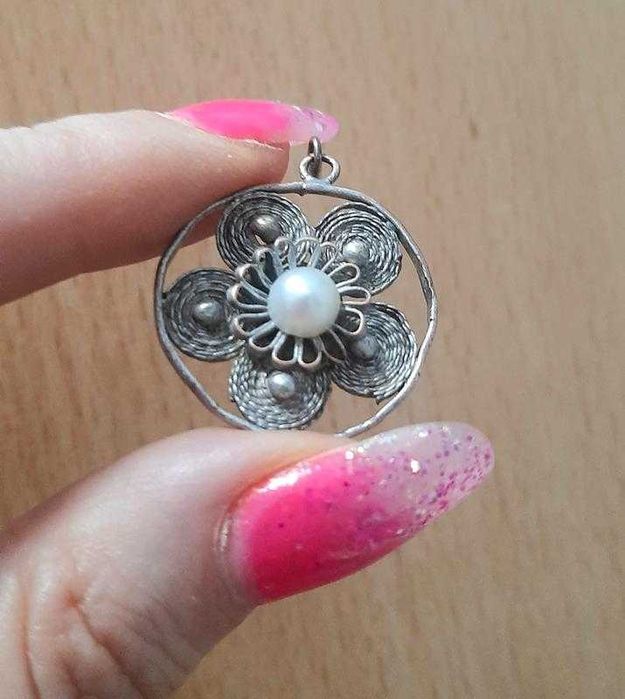 Вінтажний кулон жемчуг